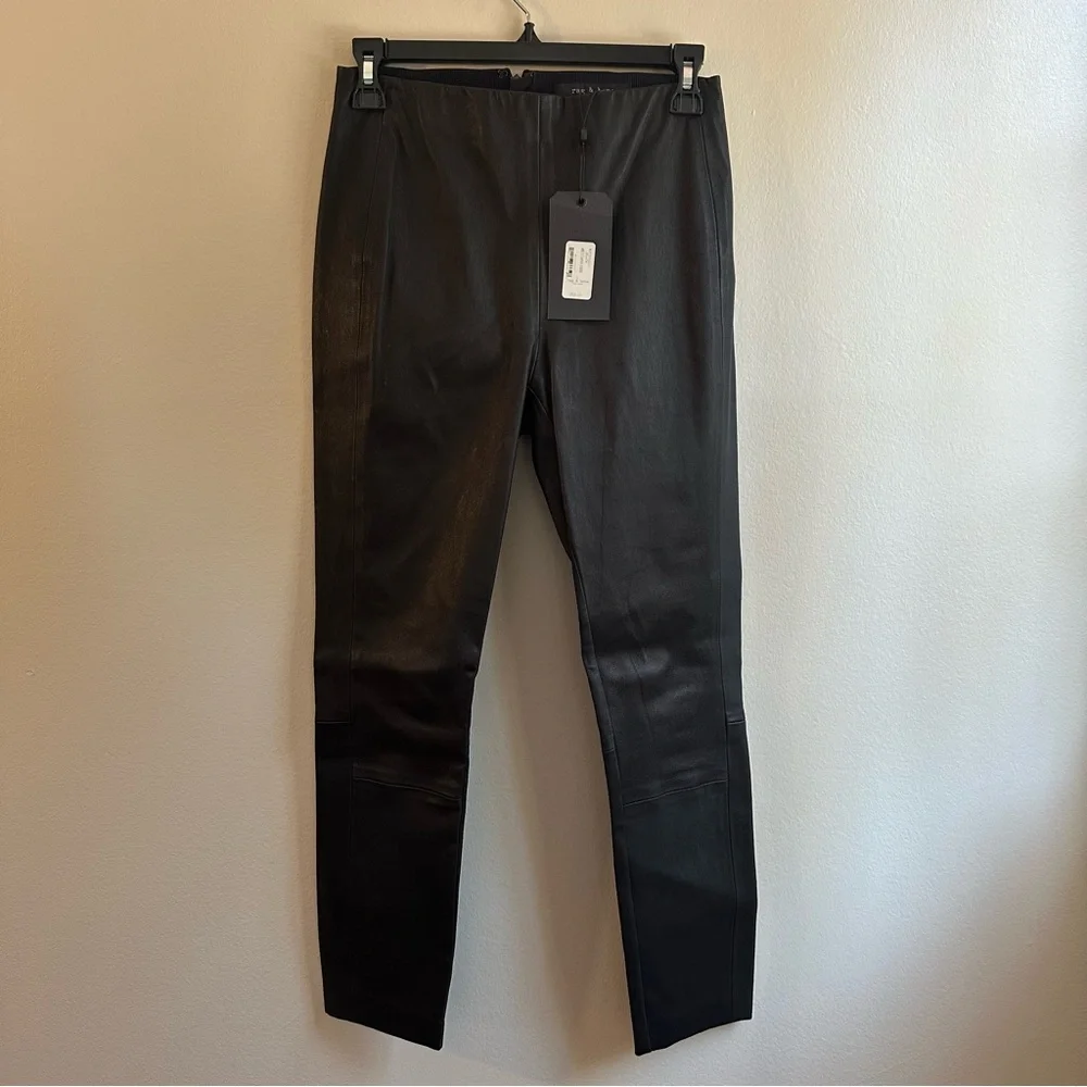 Rag & Bone Black Leather Pants, Size 4 - Picture 6 of 6